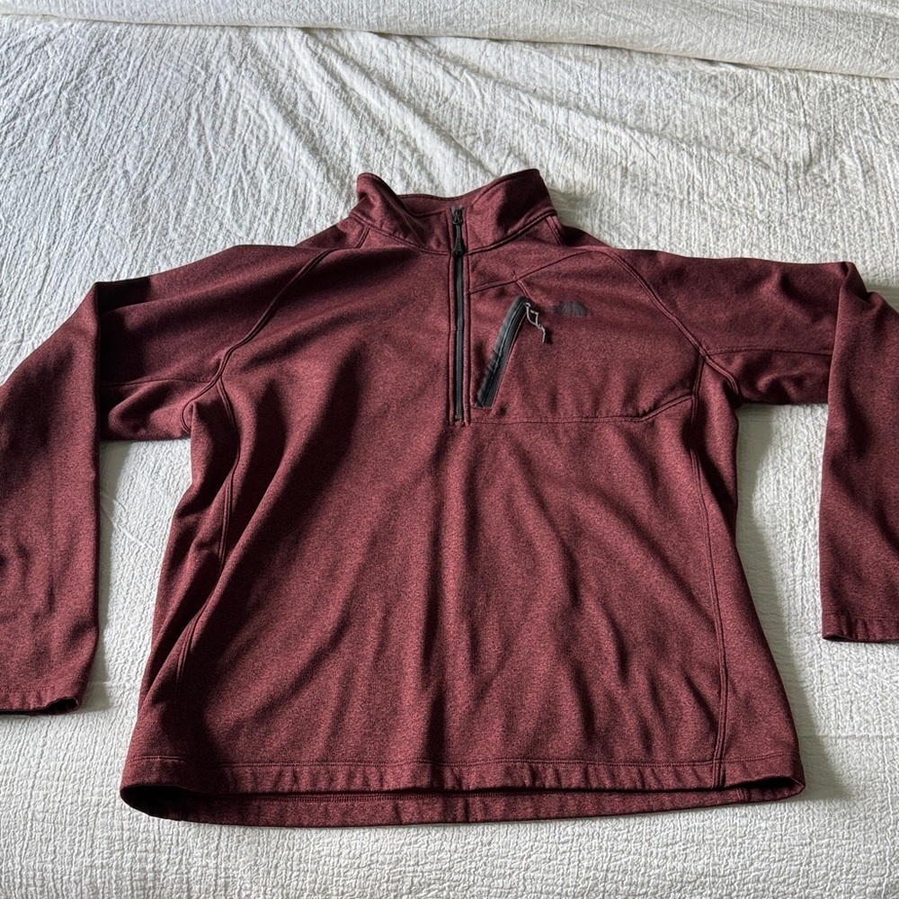 The North Face Men's Maroon Zip-Up Sweater